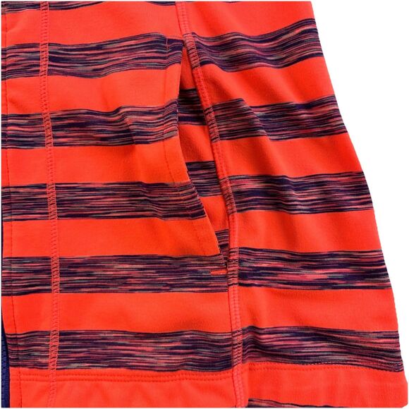 Lukka Women's Striped Zip Up Hoodie Size Medium Athletic Slim Fit Orange &Purple - Picture 4 of 11